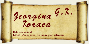 Georgina Koraca vizit kartica